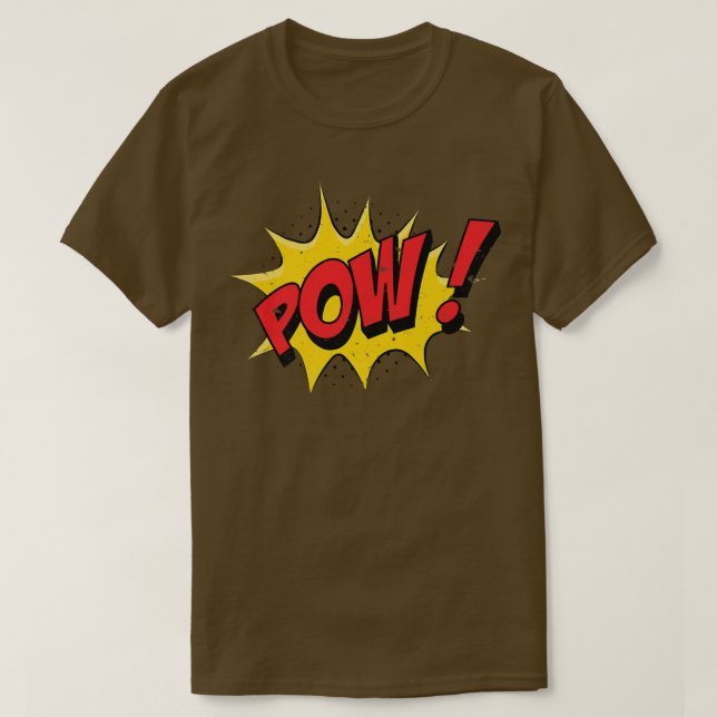 POW Tecknad Bok Tecknad  Funny Pop Art T Shirt (Design framsida)