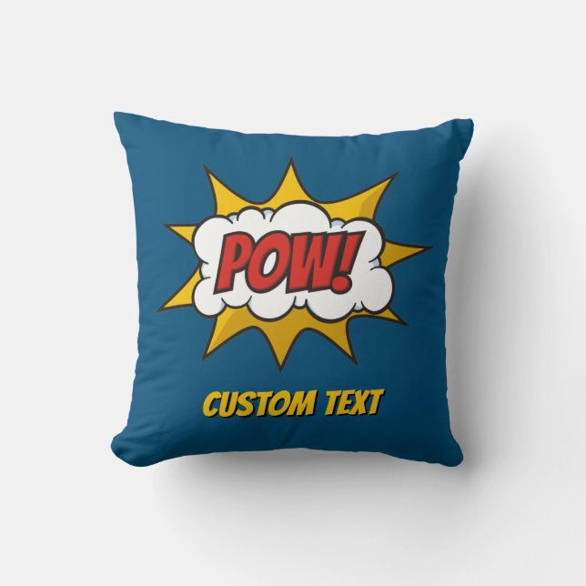 Pow Tecknad Ljud Effect Dekorativ kudde (Framsida)