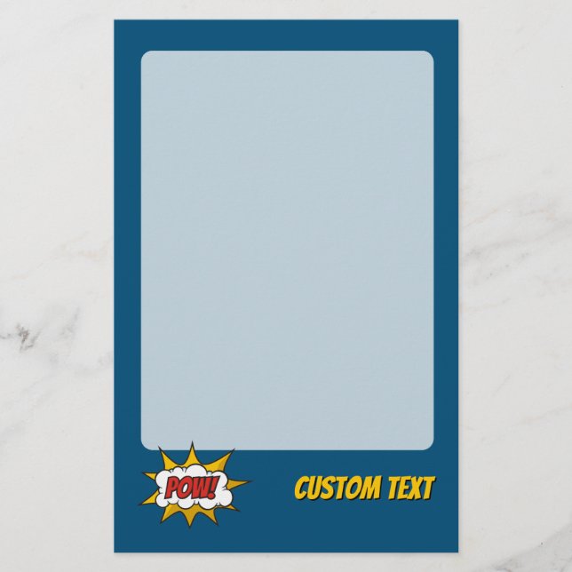 Pow Tecknad Ljud, effekt Brevpapper (Framsida)