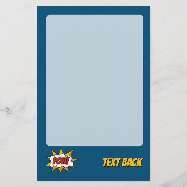 Pow Tecknad Ljud, effekt Flygblad (Baksidan)