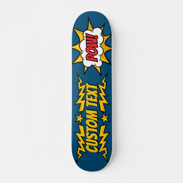 Pow Tecknad Ljud, effekt Mini Skateboard Bräda 18,5 Cm (Framsida)