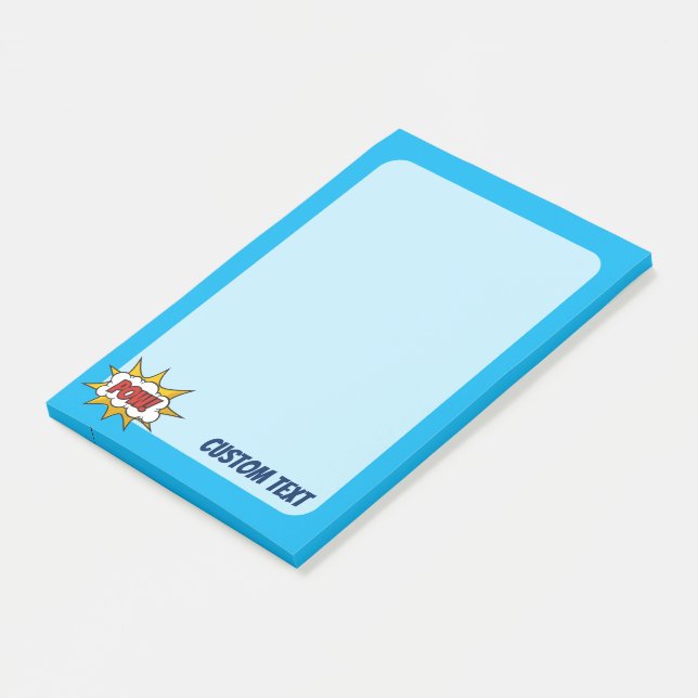 Pow Tecknad Ljud, effekt Post-it Block (Vinklad)