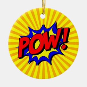 POW Tecknad Ord Ornament