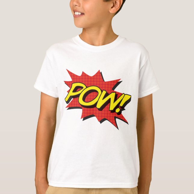 POW! Ungehumorbokskjorta T-shirt (Framsida)