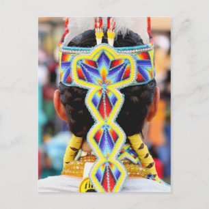 Pow Wow Beadwork Vykort