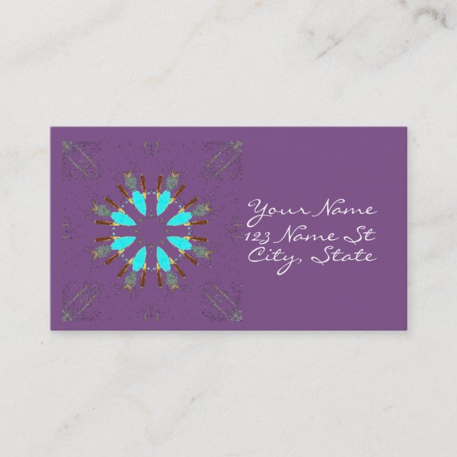 Pow-wow Mönster Thunder_Cove Visitkort (Framsida)