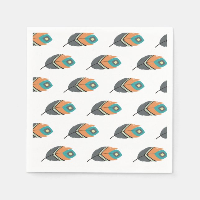 POW WOW TRIBAL PARTY NAPKINS PAPPERSSERVETT (Framsidan)