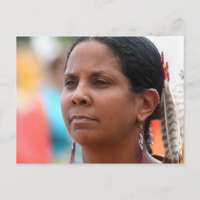 Pow Wow Woman Vykort (Framsida)