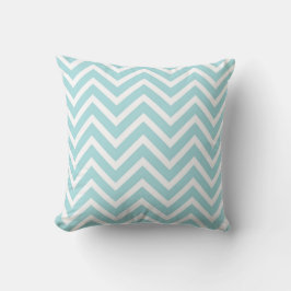 Powder Blue Chevron Kudde