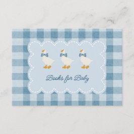 Powder Blue Gingham Goose Books for Baby Tilläggskort