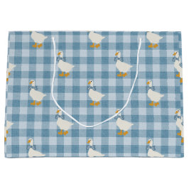 Powder Blue Gingham Goose Linen Texture