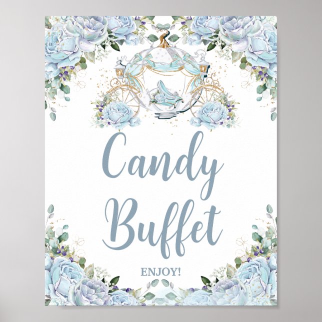 Powder Blue Ro Princess Carriage Candy Buffet Poster (Framsidan)