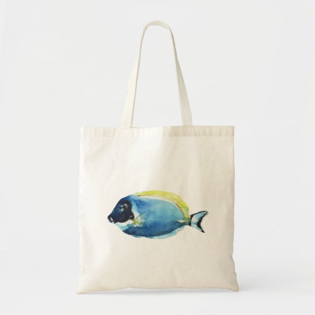 Powder Blue Tang Fish Card Tygkasse (Framsidan)