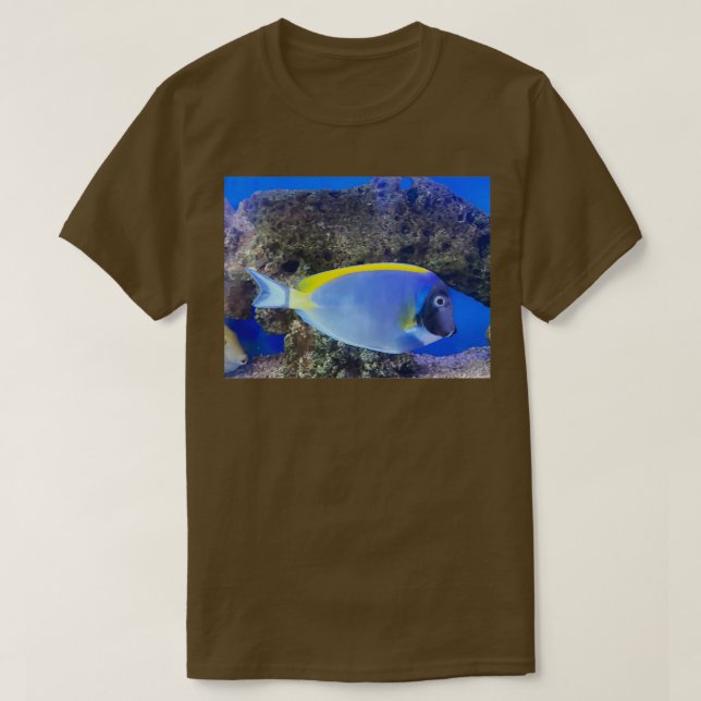 Powder Blue Tang Fish T Shirt (Design framsida)