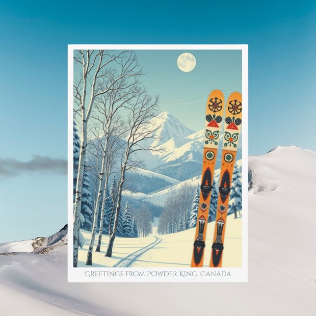 Powder King Kanada skidagar Julkort Vykort (Skapare uppladdad)