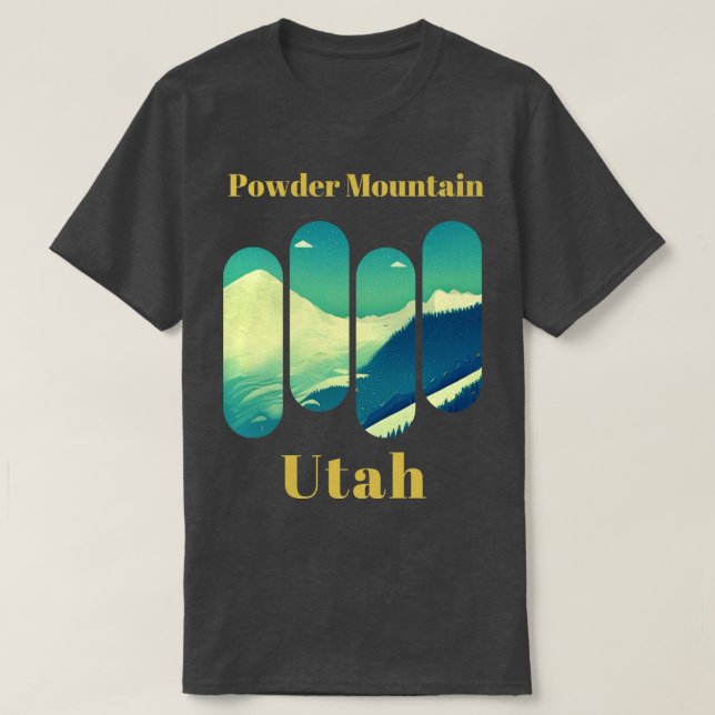 Powder Mountain ski Utah 2 T Shirt (Design framsida)