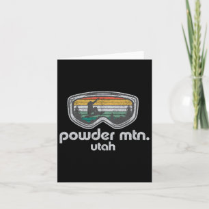 Powder Mountain Utah Snowboard Retro Snowboarding Kort