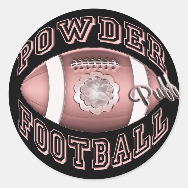 Powder Puff Football Runt Klistermärke (Framsida)