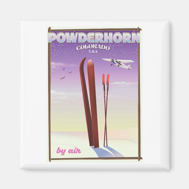 Powderhorn Colorado resebroschyr Magnet (Framsidan)