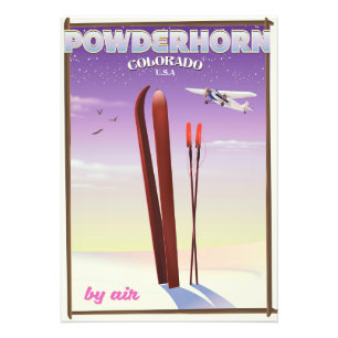 Powderhorn Colorado reser affischen Fototryck