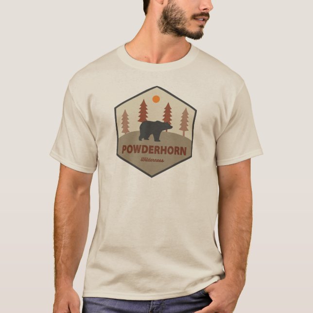 Powderhorn Wilderness Colorado Bear T Shirt (Framsida)