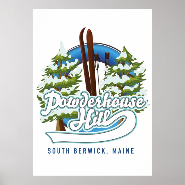 powderhouse hill south berwick maine skid logotyp poster (Framsidan)