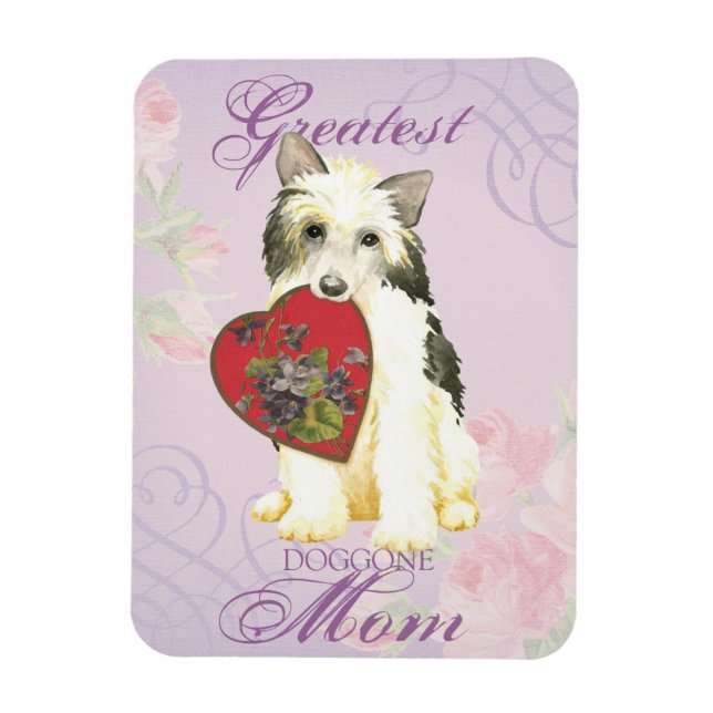 Powderpuff Heart Mamma Magnet (Vertikal)