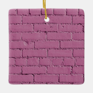 Powdery Pinkish-Lila Brick Wall Julgransprydnad Keramik