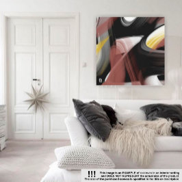 Powdery Trend Abstract Art Black White Canvastryck