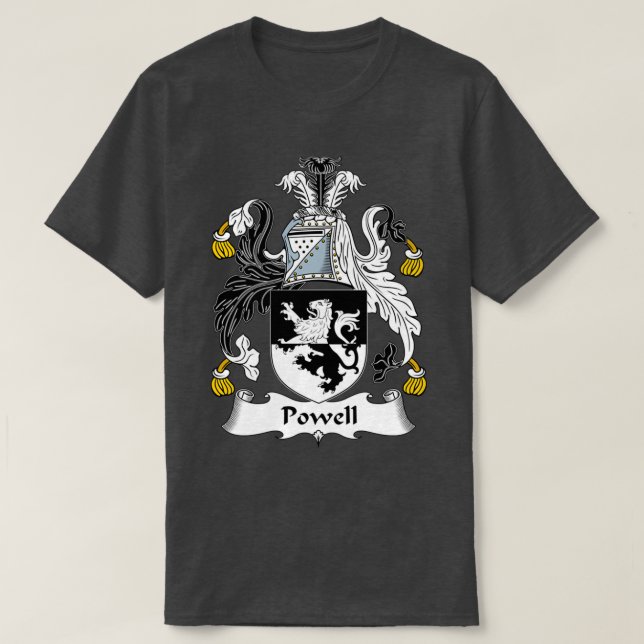 Powell Jackar Arm Family Crest T Shirt (Design framsida)