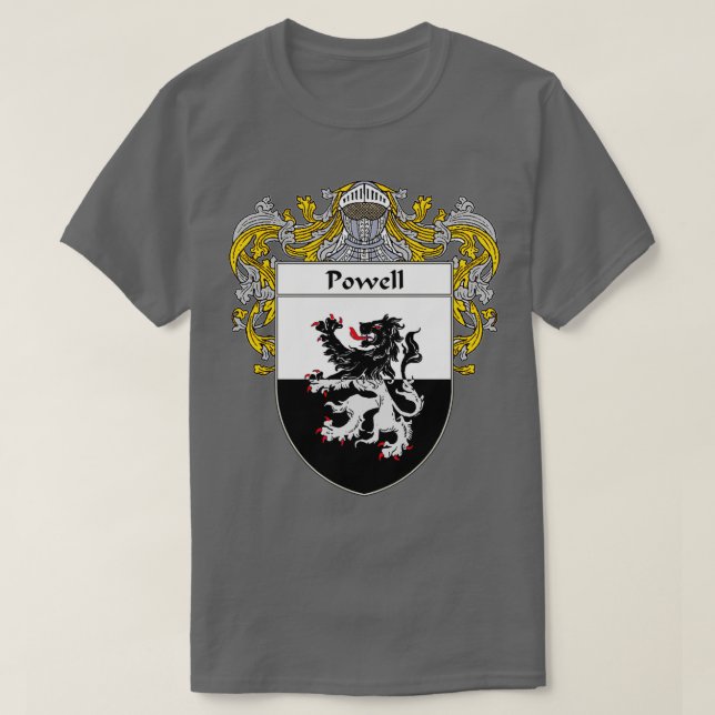 Powell Jackar Arm Powell Family Crest T Shirt (Design framsida)