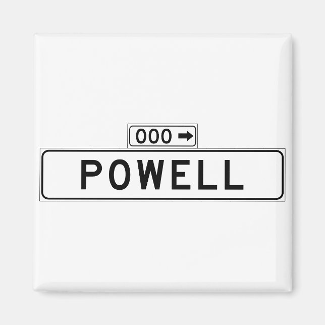 Powell St., San Francisco Street Sign Magnet (Framsidan)