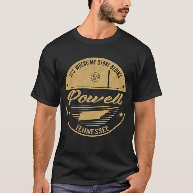 Powell Tennessee Det är där min berättelse börjar T Shirt (Framsida)