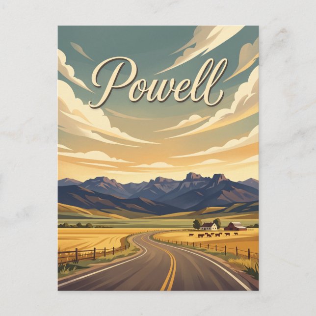 Powell, Wyoming Vykort (Framsida)