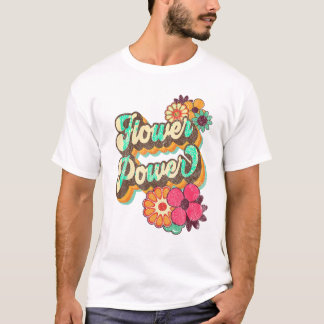 Power 60s 70-tal Hippie Retro T Shirt