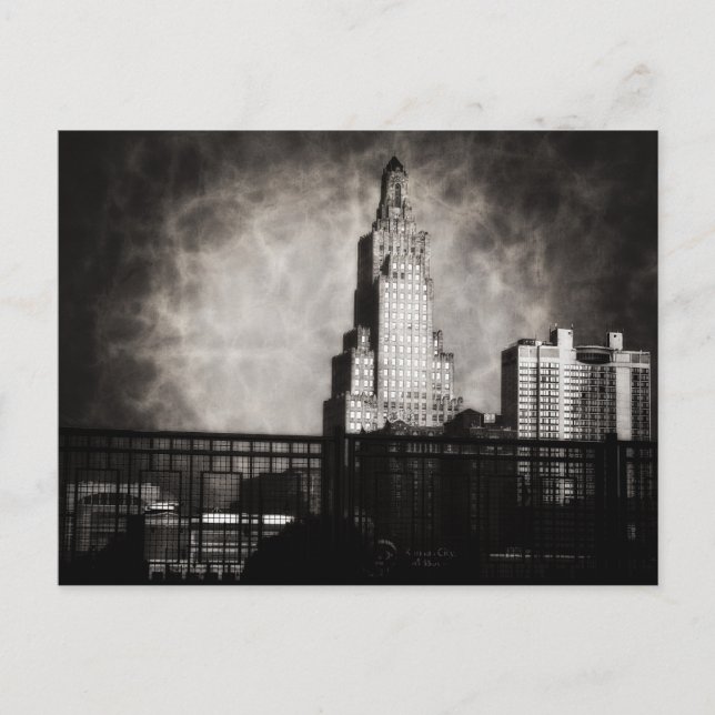 Power and Light Byggnad, Kansas City, Grunge Vykort (Framsida)