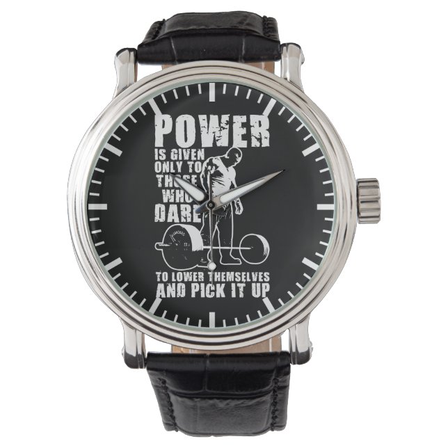 POWER - Bodybuilding Motivational Armbandsur (Framsida)