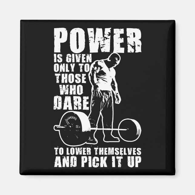 POWER - Bodybuilding Motivational Magnet (Framsidan)