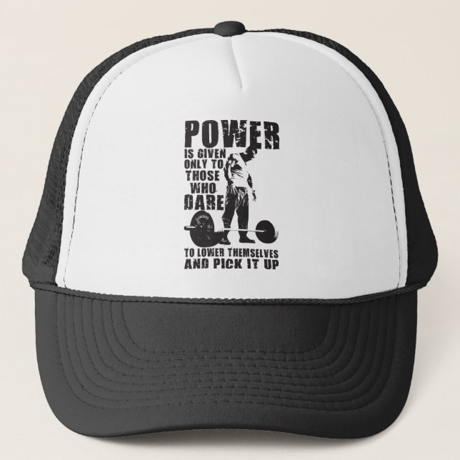 POWER - Bodybuilding Motivational Truckerkeps (Framsida)