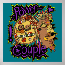 Power Couple Färg Poster