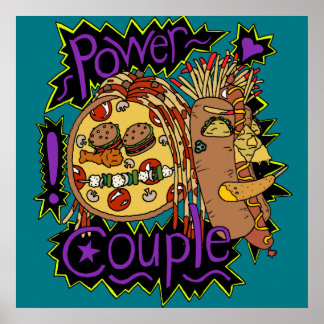 Power Couple Färg Poster