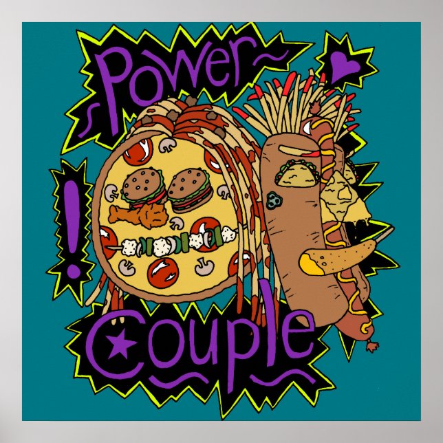 Power Couple Färg Poster (Framsidan)