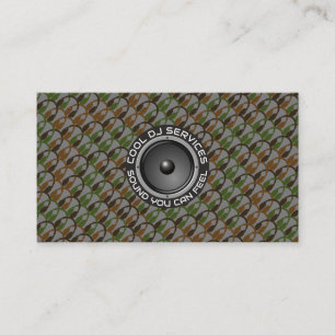 Power DJ Sound Logo • Modern Audio Pro Gig Design Visitkort