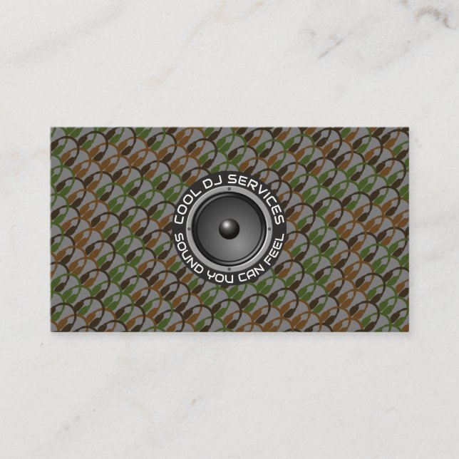 Power DJ Sound Logo • Modern Audio Pro Gig Design  Visitkort (Framsida)