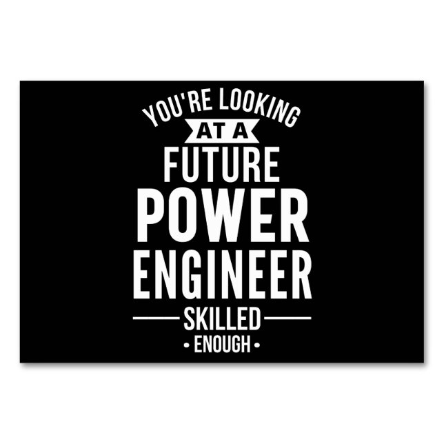 Power engineer gift bordsnummer (Framsidan)