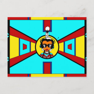 Power Girl - Beadwork Design Vykort