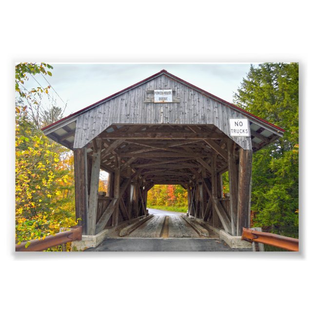 Power House Covered Bridge, Vermont Fototryck (Framsidan)