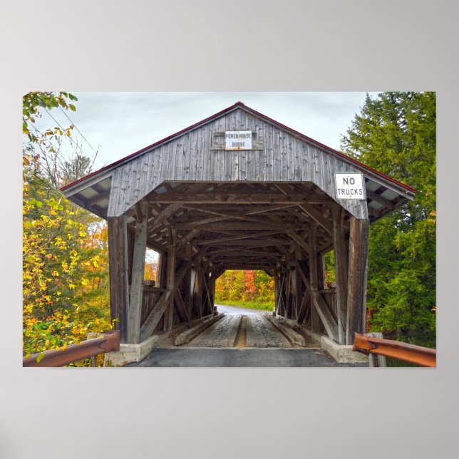 Power House Covered Bridge, Vermont Poster (Framsidan)