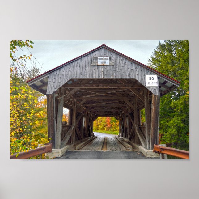 Power House Covered Bridge, Vermont Poster (Framsidan)