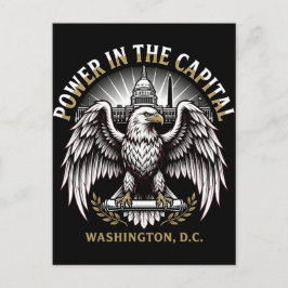 Power in the Capital Washington DC Bald Eagle Art Vykort